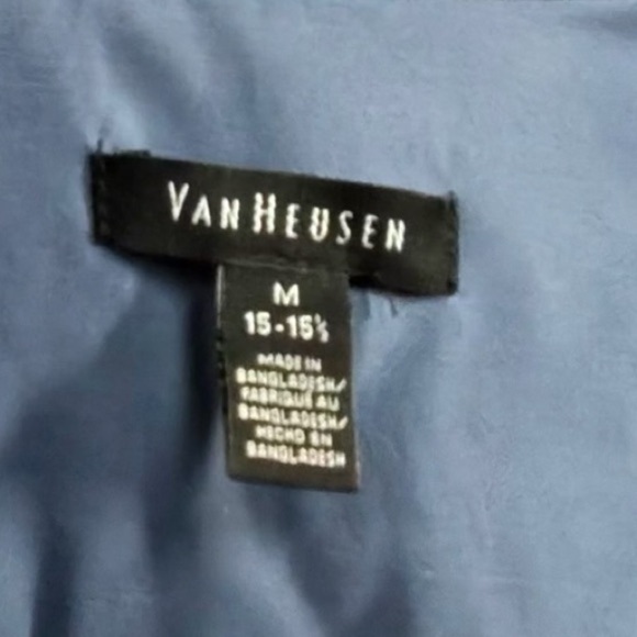 Van Heusen Casual Blue Button Down Shirt - Picture 9 of 11